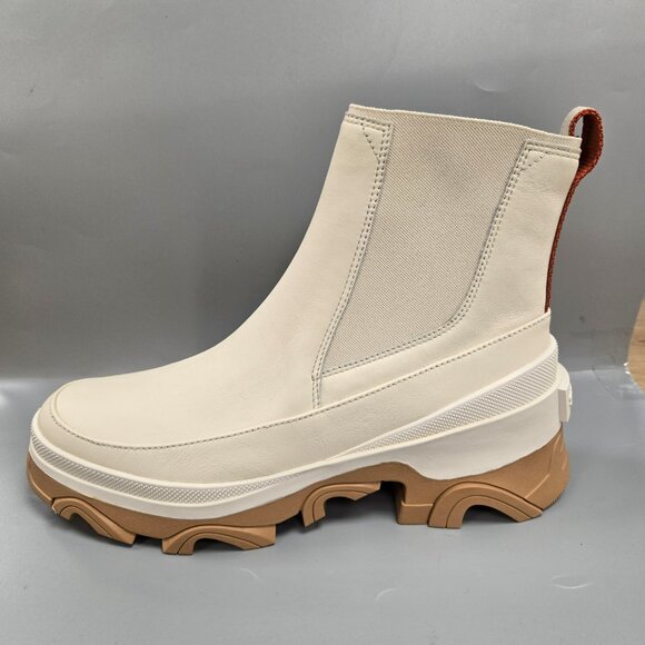 SOREL Brex Chelsea Boot Pull On Ankle Bootie Natural Sea Salt Leather Size 10 - Picture 5 of 13